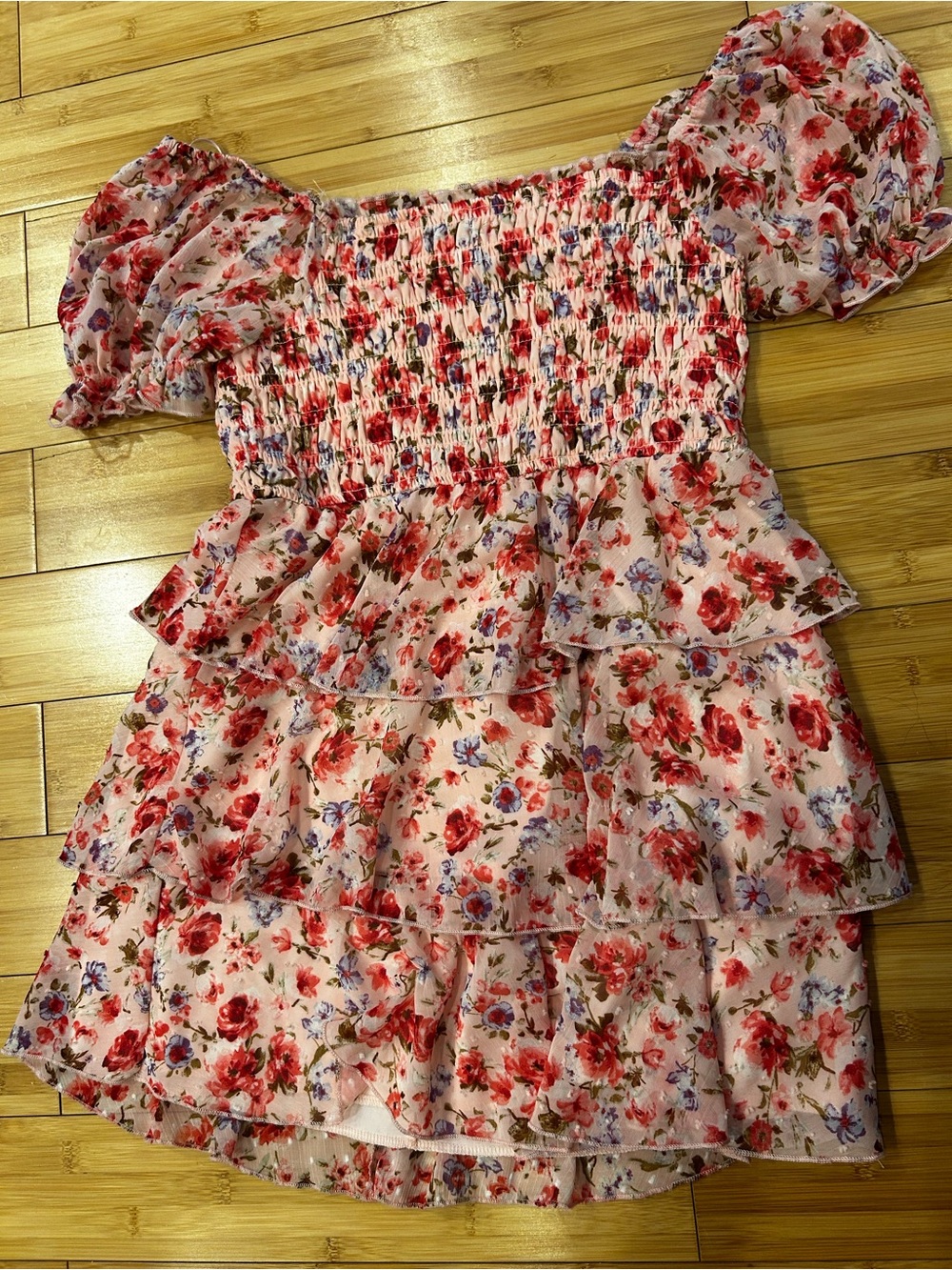 Woman’s floral dress